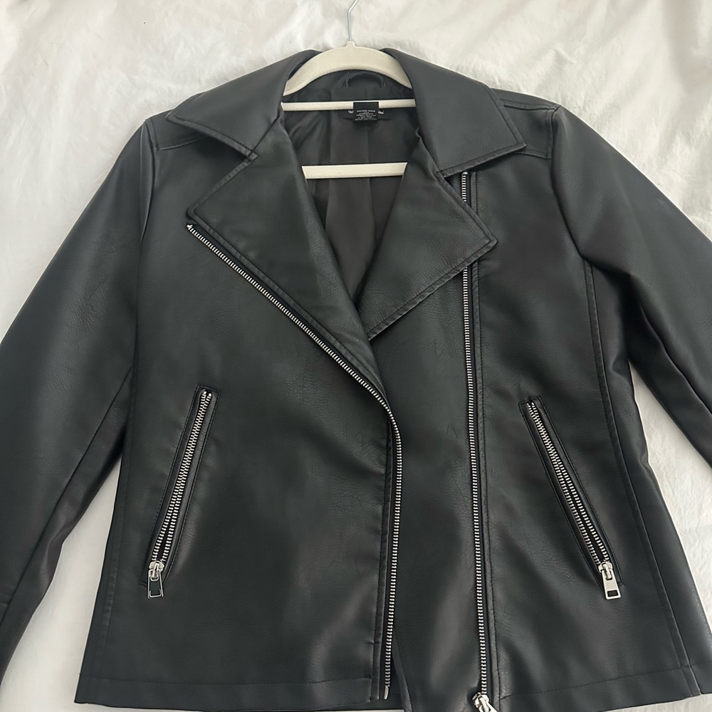 Black Faux Leather Jacket